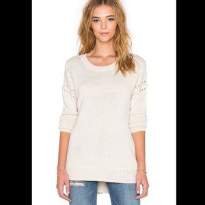 Wildfox Night Sweater Vintage Lace Oversized Alpaca Blend Sweater Size SM